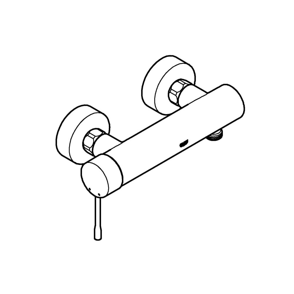 Grohe Essence Einhand-Brausebatterie, Wandmontage, eigensicher, Chrom, 33636001... GROHE-33636001 4005176307287 (Abb. 2)