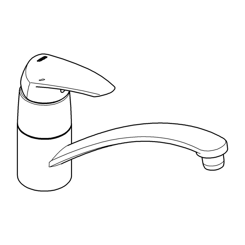 Grohe Eurodisc Einhand-Spültischbatterie, 140 Grad Schwenkbereich, DN 10, Messing, Chro... GROHE-33770001 4005176828959 (Abb. 2)