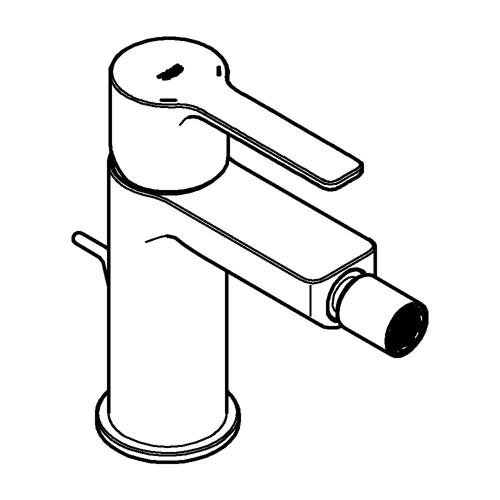 Grohe Einhand-Bidetbatterie Lineare, 1-Loch-Montage, Zugstangen-Ablaufgarnitur 1 1/4", ... GROHE-33848GN1 4067393101468 (Abb. 2)