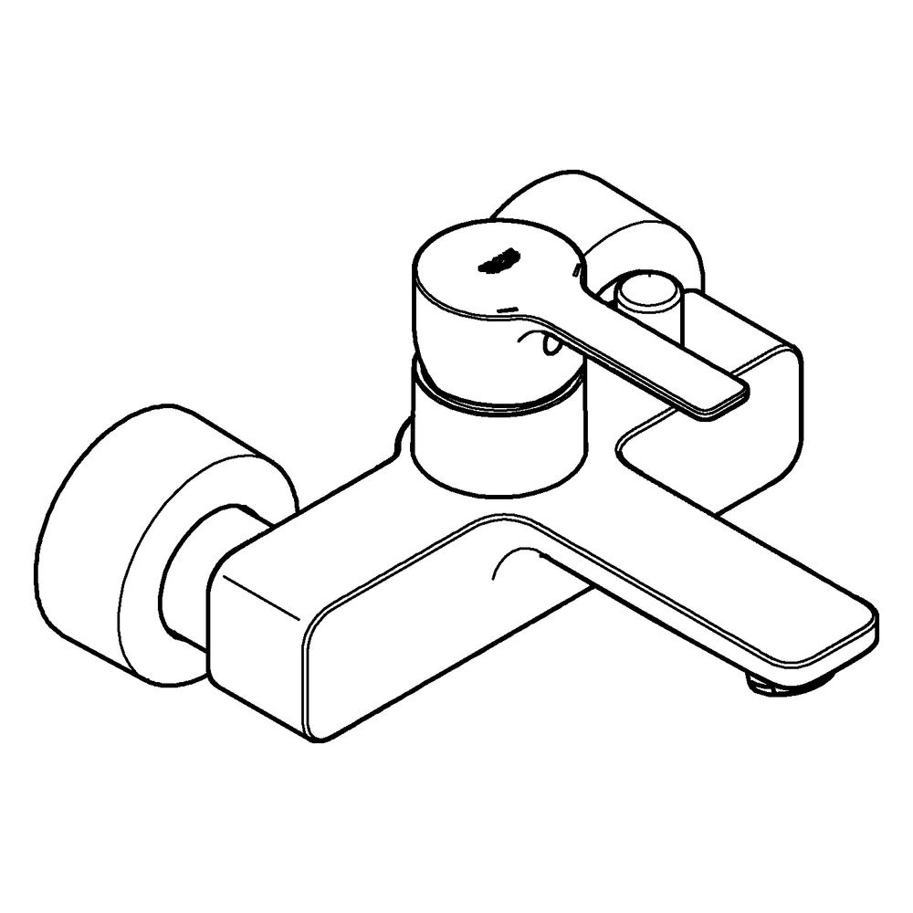 Grohe Lineare Einhand-Wannenbatterie, Wandmontage, mit Temperaturbegrenzer, Cool Sunris... GROHE-33849GN1 4067393101482 (Abb. 2)
