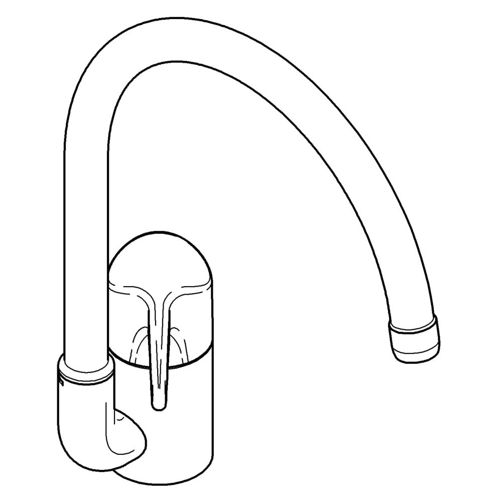 Grohe Eurosmart Care Einhand-Sicherheitsmisch-Grohe Spültischbatterie, 1/2", Chrom, 33912000... GROHE-33912000  (Abb. 2)