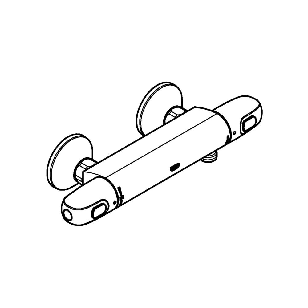 Grohe Grohtherm 1000 Thermostat-Brausebatterie, 1/2", Wandmontage, SafeStop, eigensiche... GROHE-34143003 4005176309618 (Abb. 2)
