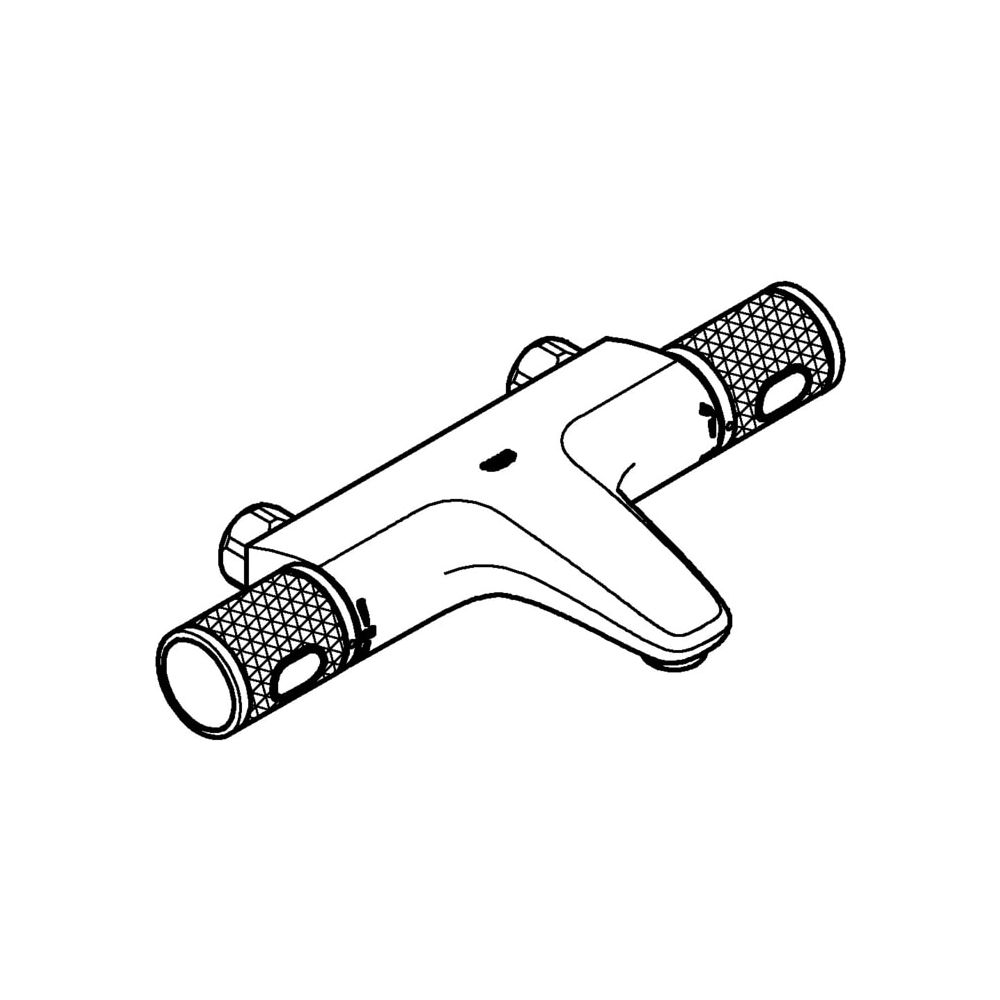 Grohe Grohtherm 1000 Performance Thermostat-Wannenbatterie, ohne Anschlüsse, Chrom, 347... GROHE-34780000 4005176612978 (Abb. 2)