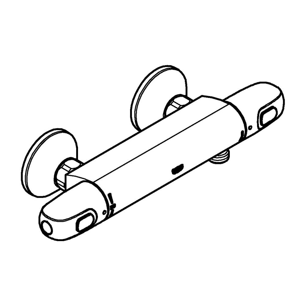 Grohe Grohtherm 1000 Thermostat-Brausebatterie, Wandmontage, Professional Edition, Mat... GROHE-348142433 4067393030232 (Abb. 2)