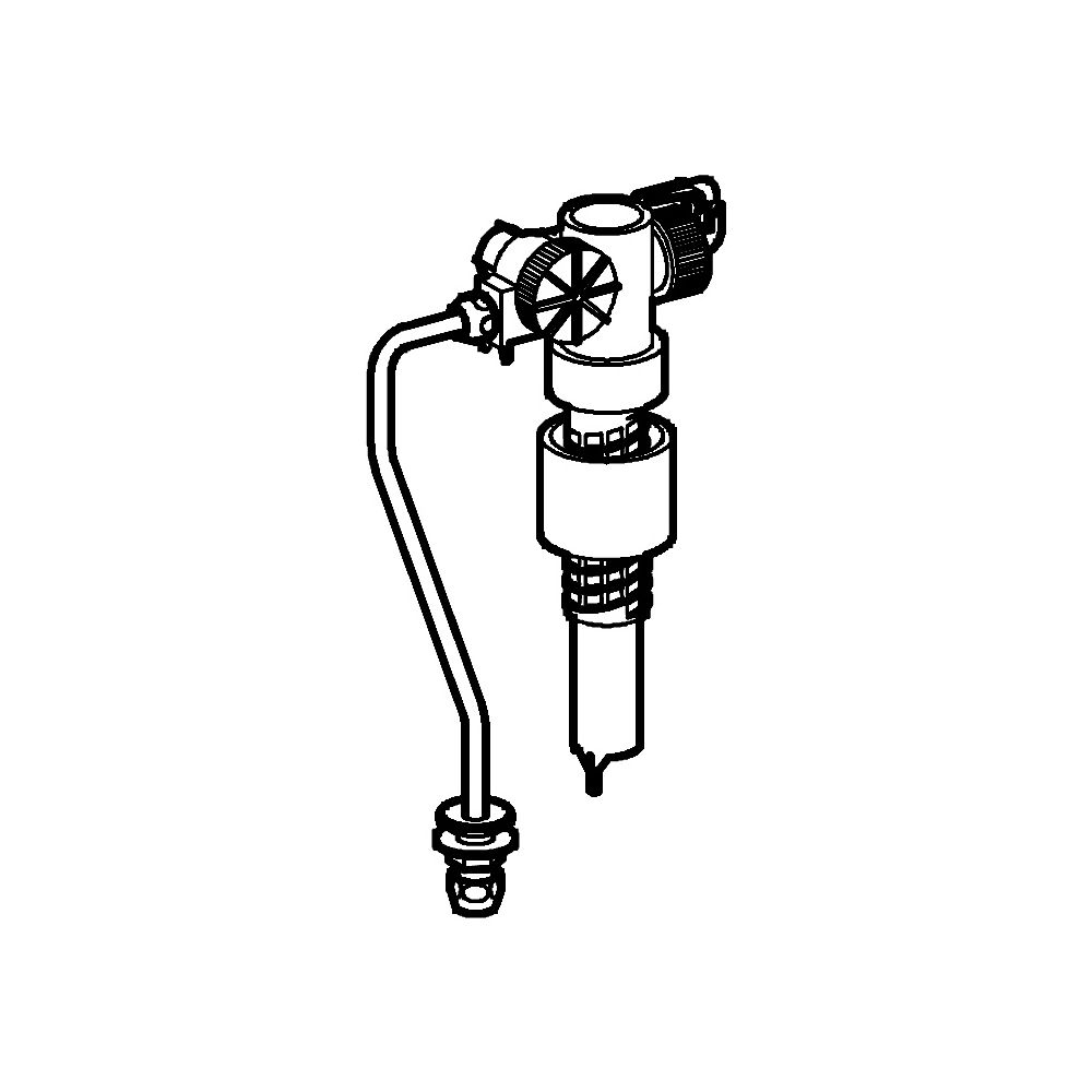 Grohe Füllventil 3/8" für hoch-/tiefhängende Spülkästen, ohne Versatzausgleichsstück, A... GROHE-37093000 4005176145070 (Abb. 2)