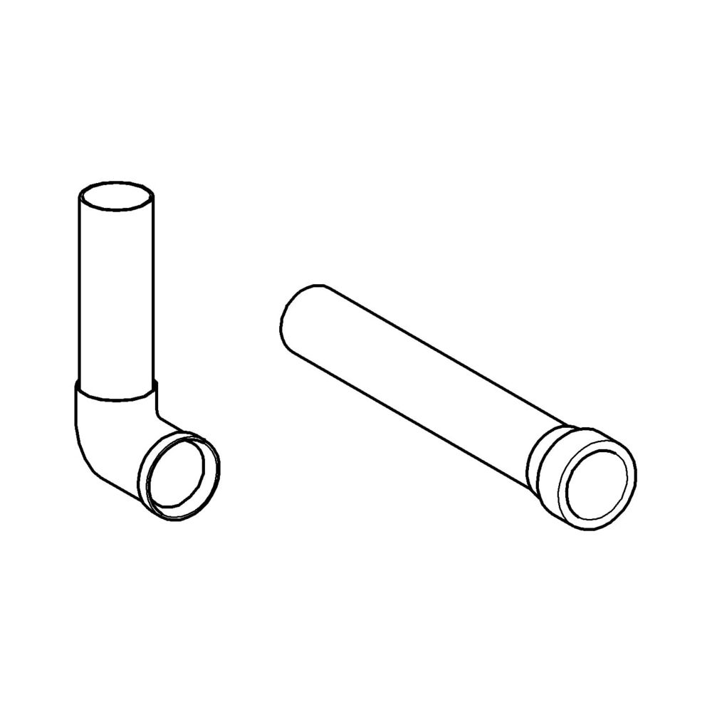 Grohe Spülrohr, 180x70mm, 300mm Verlängerung, Kunststoff, Schwarz, 37099K00... GROHE-37099K00  (Abb. 2)