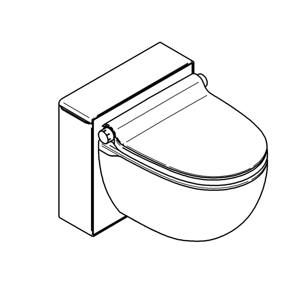 Grohe Sensia IGS Dusch-WC Komplettanlage für Unterputzspülkästen, Wandmontage, Alpinweiß/Schwarz, 39... GROHE-39111LK0  (Abb. 2)