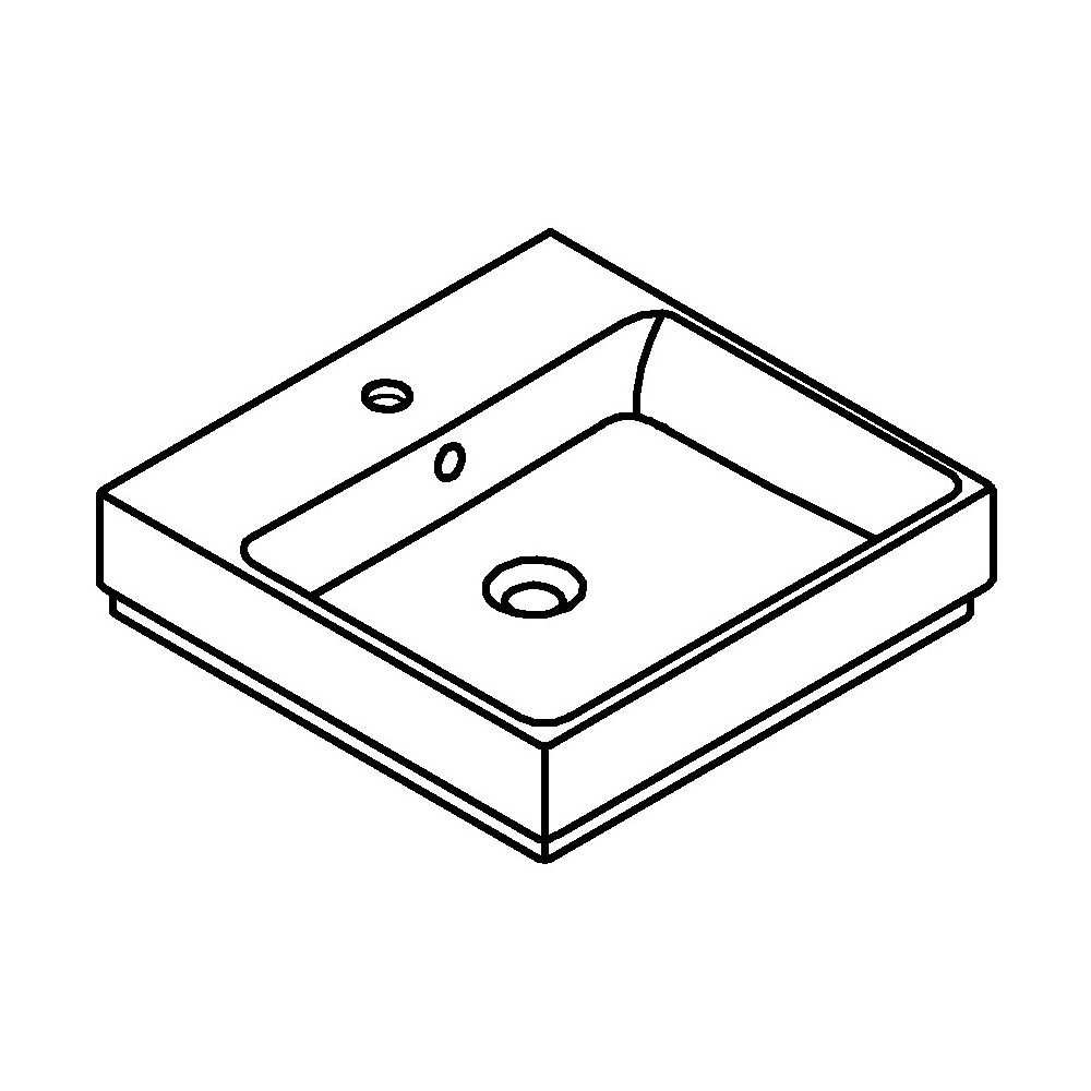 Grohe Cube Keramik Waschtisch 50 cm alpinweiß 3947400H... GROHE-3947400H 4005176438387 (Abb. 2)