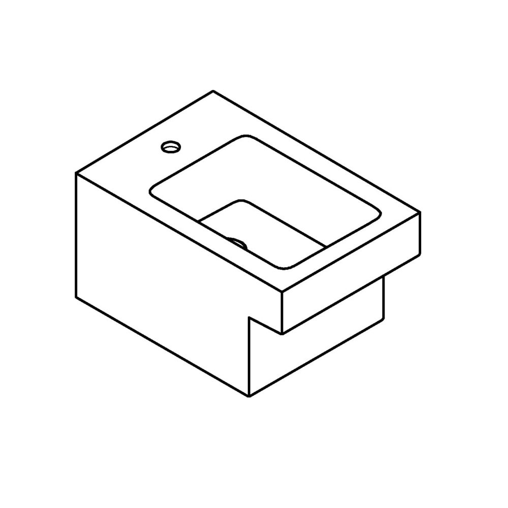 Grohe Cube Keramik Wandbidet alpinweiß 3948600H... GROHE-3948600H 4005176442711 (Abb. 2)