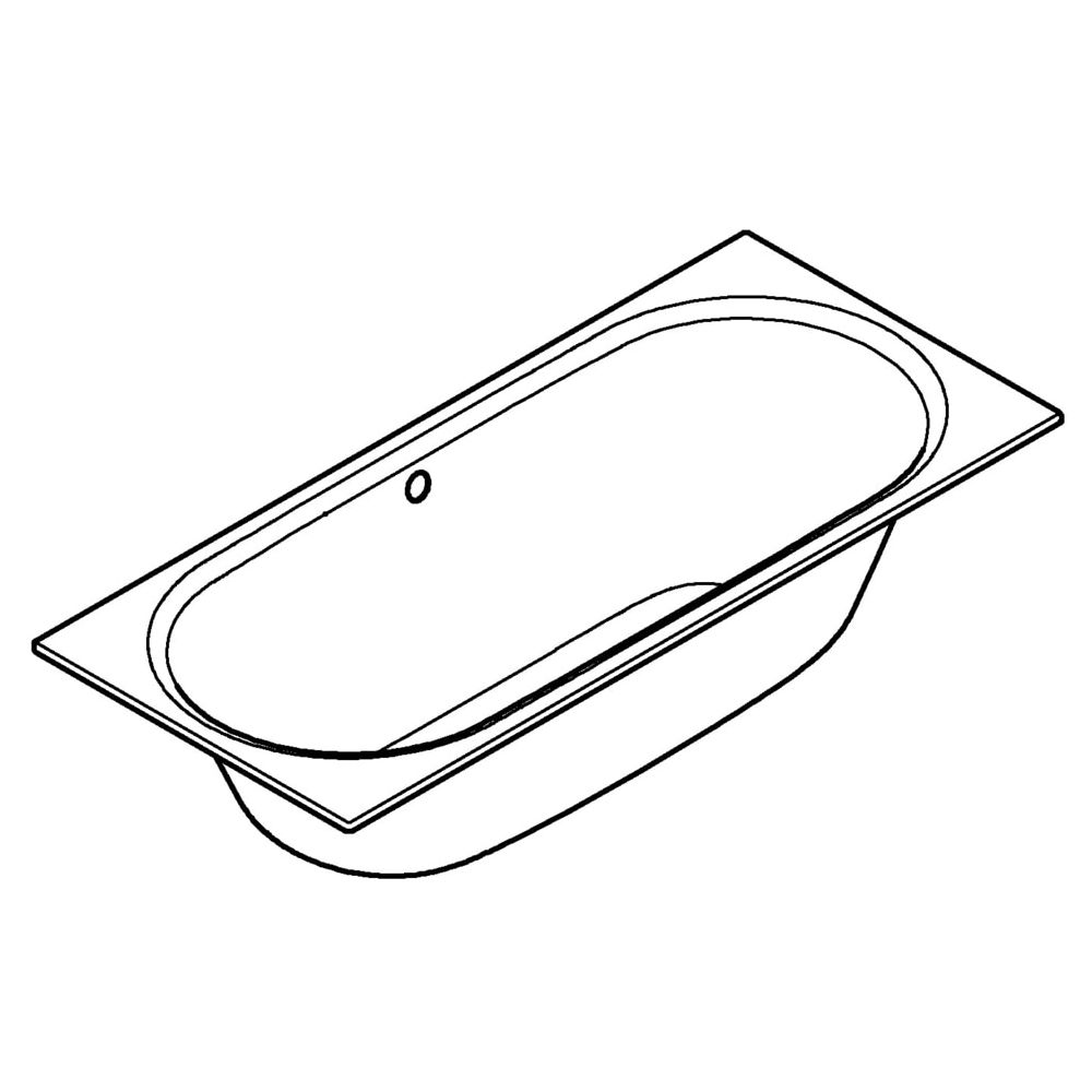Grohe Essence Badewanne, Montage von oben, 180x80cm, Höhe 45cm, mit Überlauf, mit AntiSlip, Titan-St... GROHE-39619000  (Abb. 2)