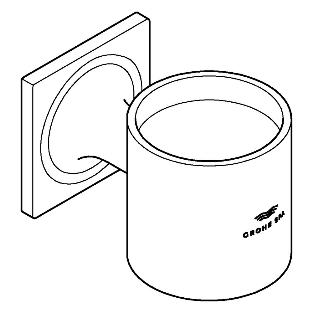 Grohe Allure Halter für Glas 40 882 000 oder Seifenschale 40 886 000, Satin Graphite, 4... GROHE-40278MG1 4005176947261 (Abb. 2)