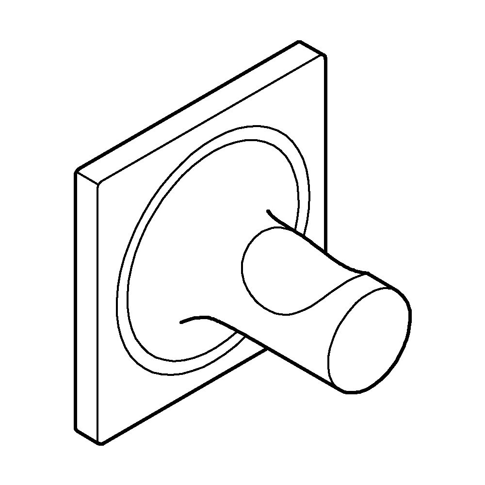 Grohe Allure Bademantelhaken, Satin Steel, 40284MS1... GROHE-40284MS1 4005176945489 (Abb. 2)