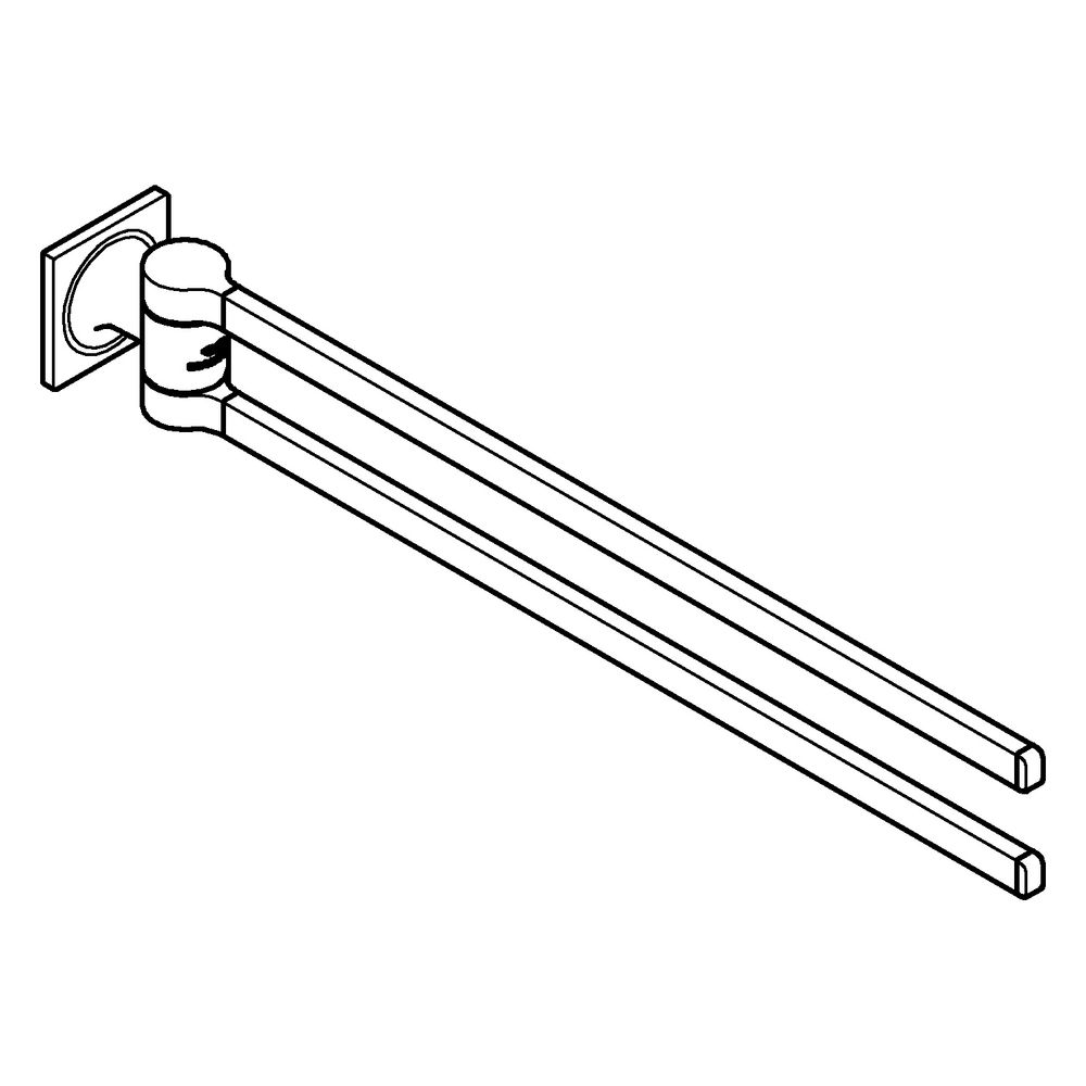 Grohe Allure Doppel-Handtuchhalter, Satin Graphite, 40342MG1... GROHE-40342MG1 4005176947292 (Abb. 2)