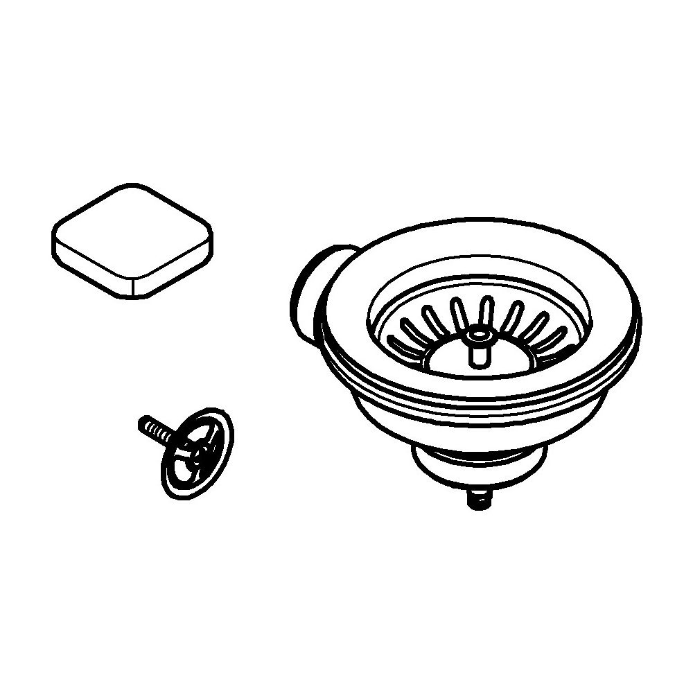 Grohe Exzenter-Ablaufgarnitur, Warm Sunset gebürstet, für Küchenspülen, 1 Becken, Ablau... GROHE-40400DL0 4005176639647 (Abb. 2)