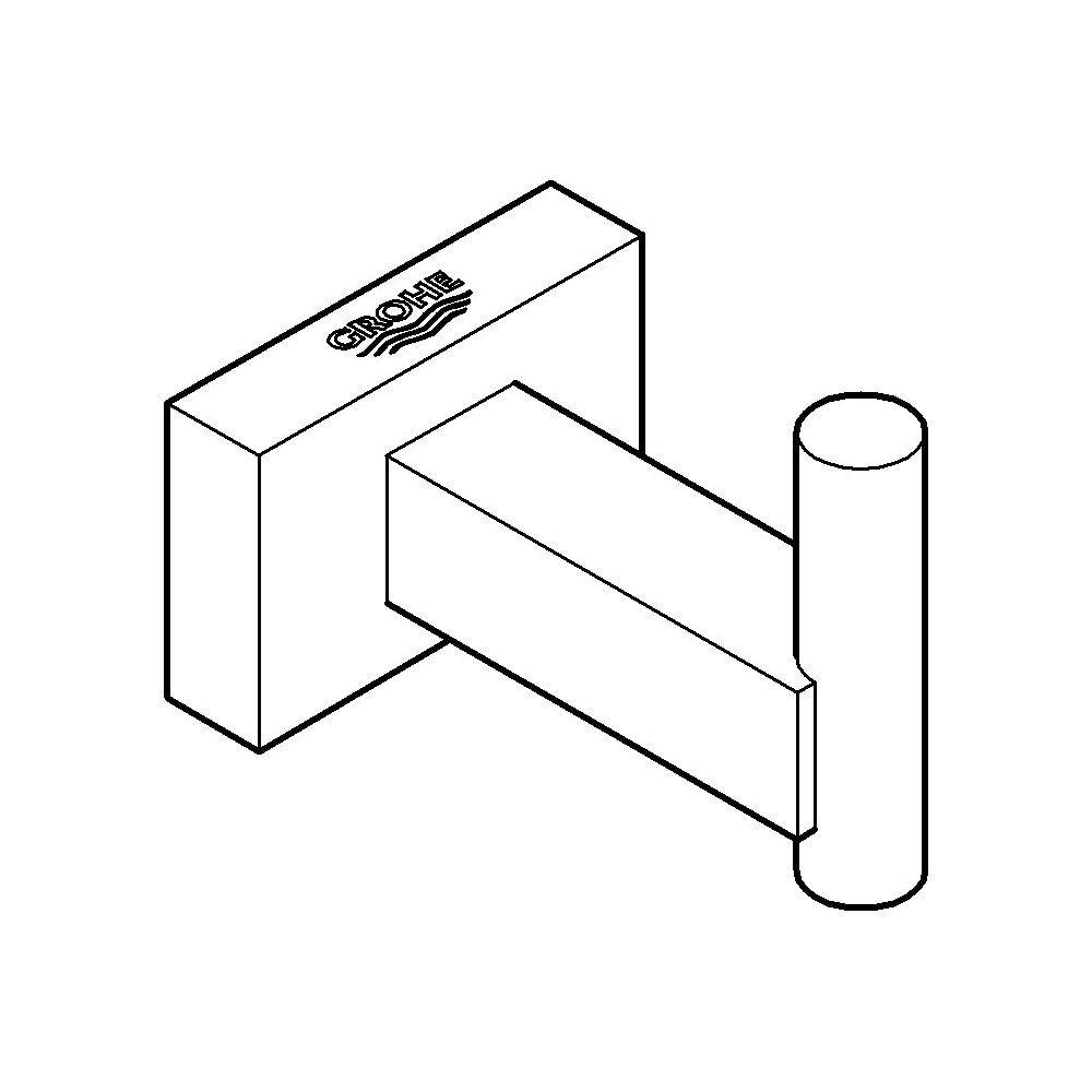 Grohe Essentials Cube Bademantelhaken hard graphite gebürstet 40511AL1... GROHE-40511AL1 4005176636615 (Abb. 3)