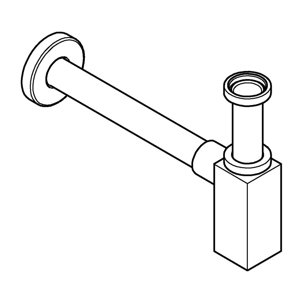 Grohe Geruchsverschluss eckig für Waschtisch, 1 1/4", Hard Graphite gebürstet, 40564AL0... GROHE-40564AL0 4005176491788 (Abb. 2)