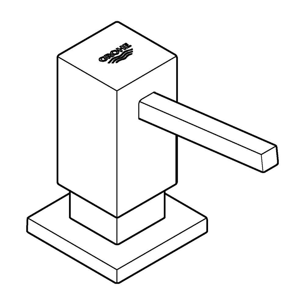 Grohe Spülmittelspender Cube für Flüssigseifen 500ml, Chrom, 40649000... GROHE-40649000 4005176744365 (Abb. 6)