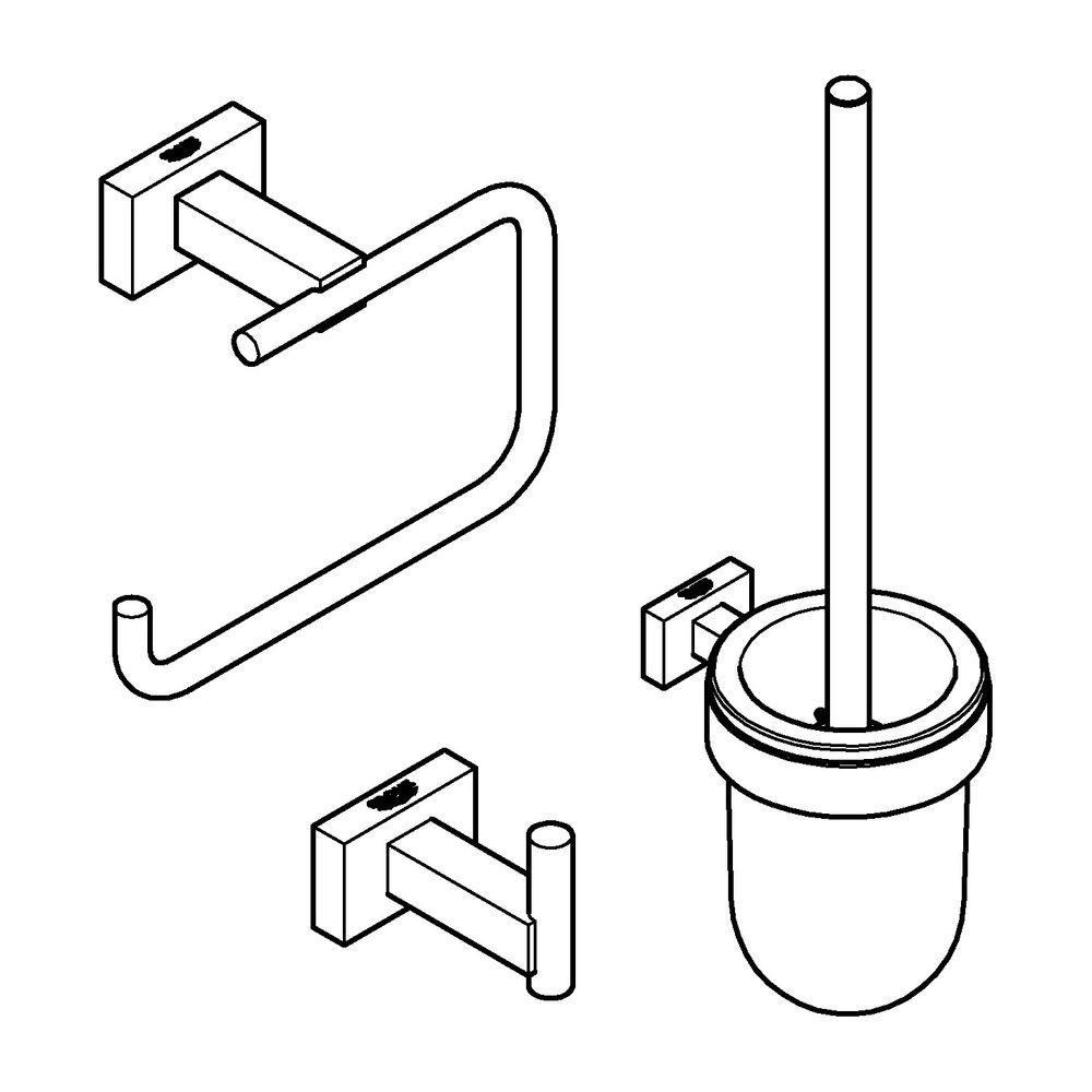 Grohe Essentials Cube WC-Set 3 in 1 chrom 40757001... GROHE-40757001 4005176328497 (Abb. 2)