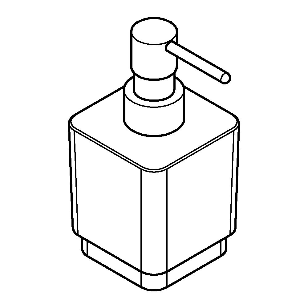 Grohe Selection Cube Seifenspender für Selection Cube Halter, Mattschwarz, 408052430... GROHE-408052430 4067393083344 (Abb. 2)