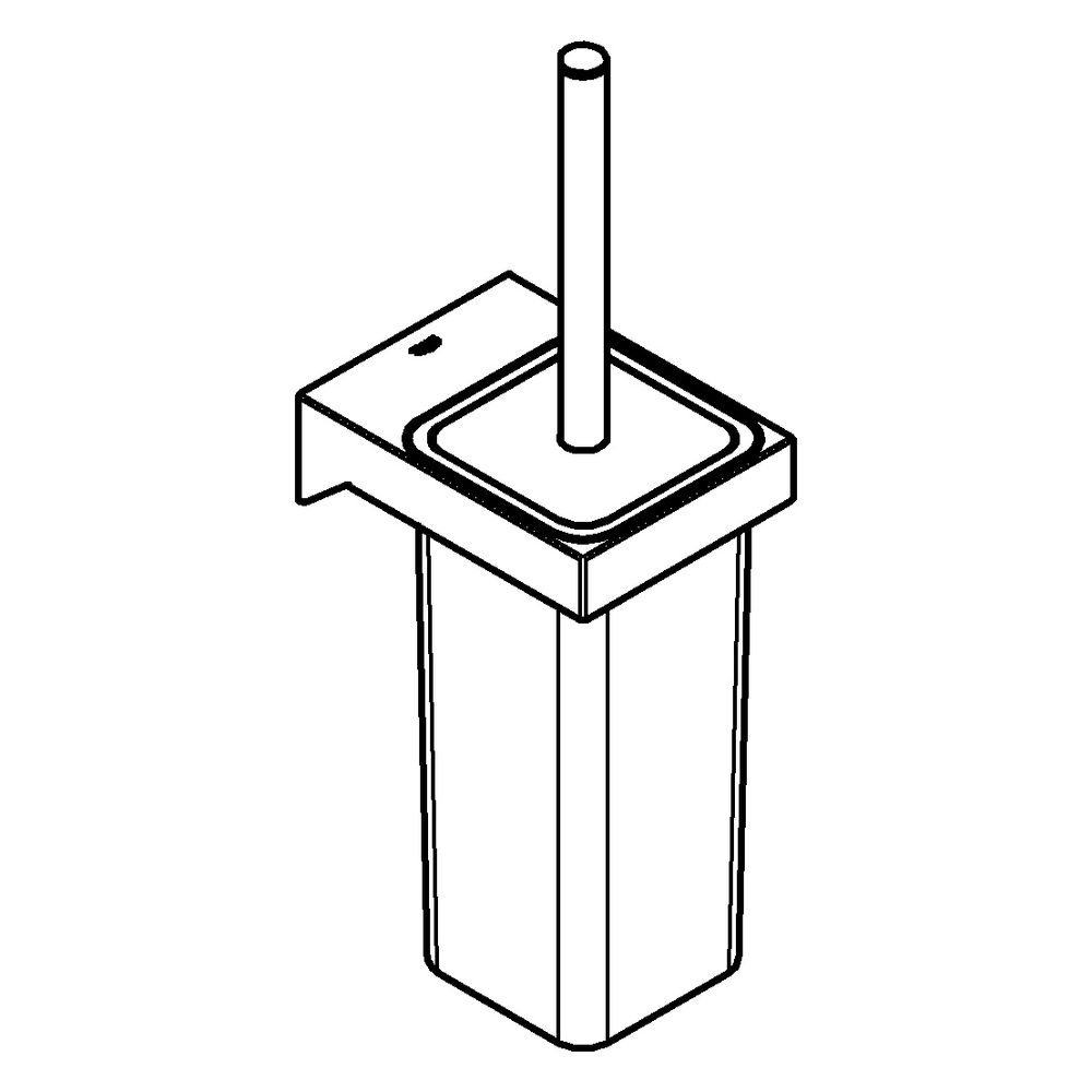 Grohe Selection Cube Toilettenbürstengarnitur, Glas/Metall, Wandmontage, Mattschwarz, ... GROHE-408572430 4067393083351 (Abb. 2)