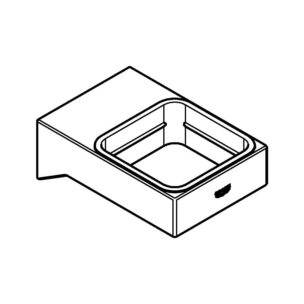 Grohe Selection Cube Halter für Glas/Seifenschale/-spender, Mattschwarz, 408652430... GROHE-408652430 4067393083368 (Abb. 2)
