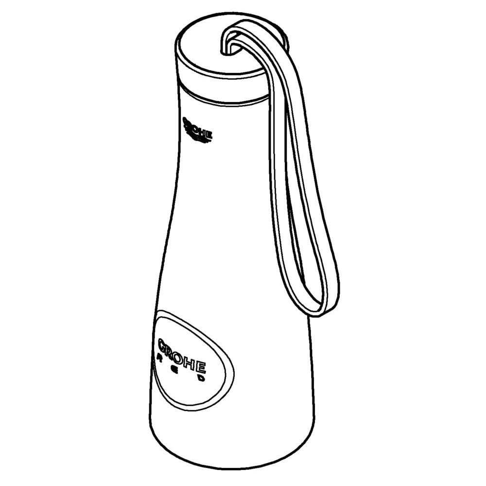 Grohe Red Thermo-Trinkflasche, doppelwandig, 450ml, Edelstahl, 40919SD0... GROHE-40919SD0 4005176450136 (Abb. 2)