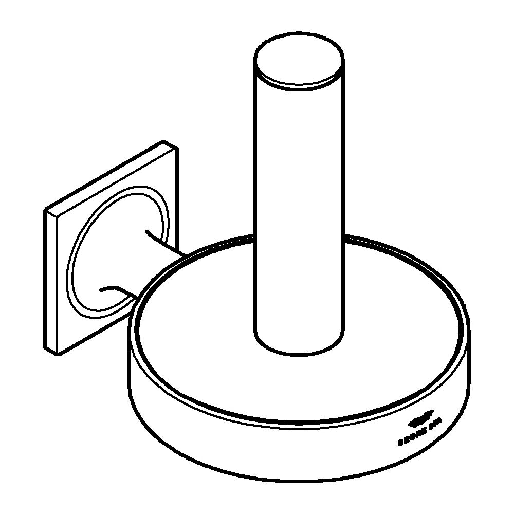 Grohe Allure Reserve-Toilettenpapierhalter ohne Deckel, Satin Steel, 40956MS1... GROHE-40956MS1 4005176945540 (Abb. 2)