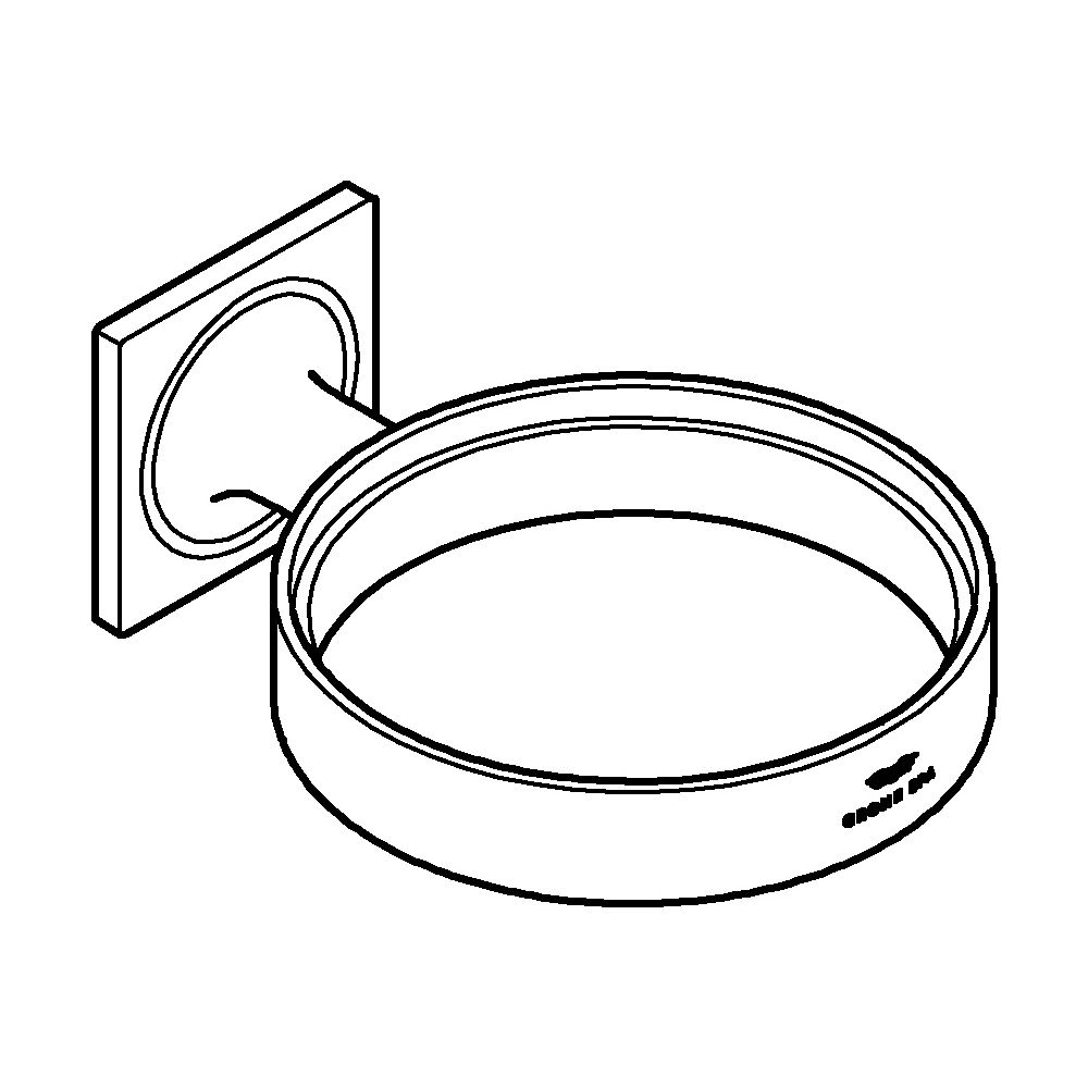 Grohe Allure Halter für Seifenschale 40883000 oder Föneinsatz 40964001, Satin Steel, 40... GROHE-40963MS1 4005176945557 (Abb. 2)