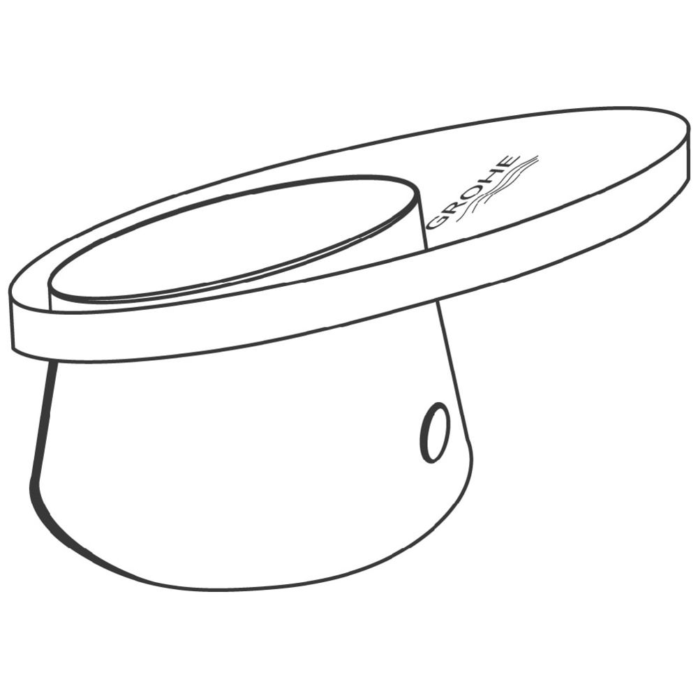 Grohe Hebelkopf Taron, Glashebel, für Einhandmischer Wannenbatterien, Chrom, 46384NB0... GROHE-46384NB0 4005176294716 (Abb. 2)