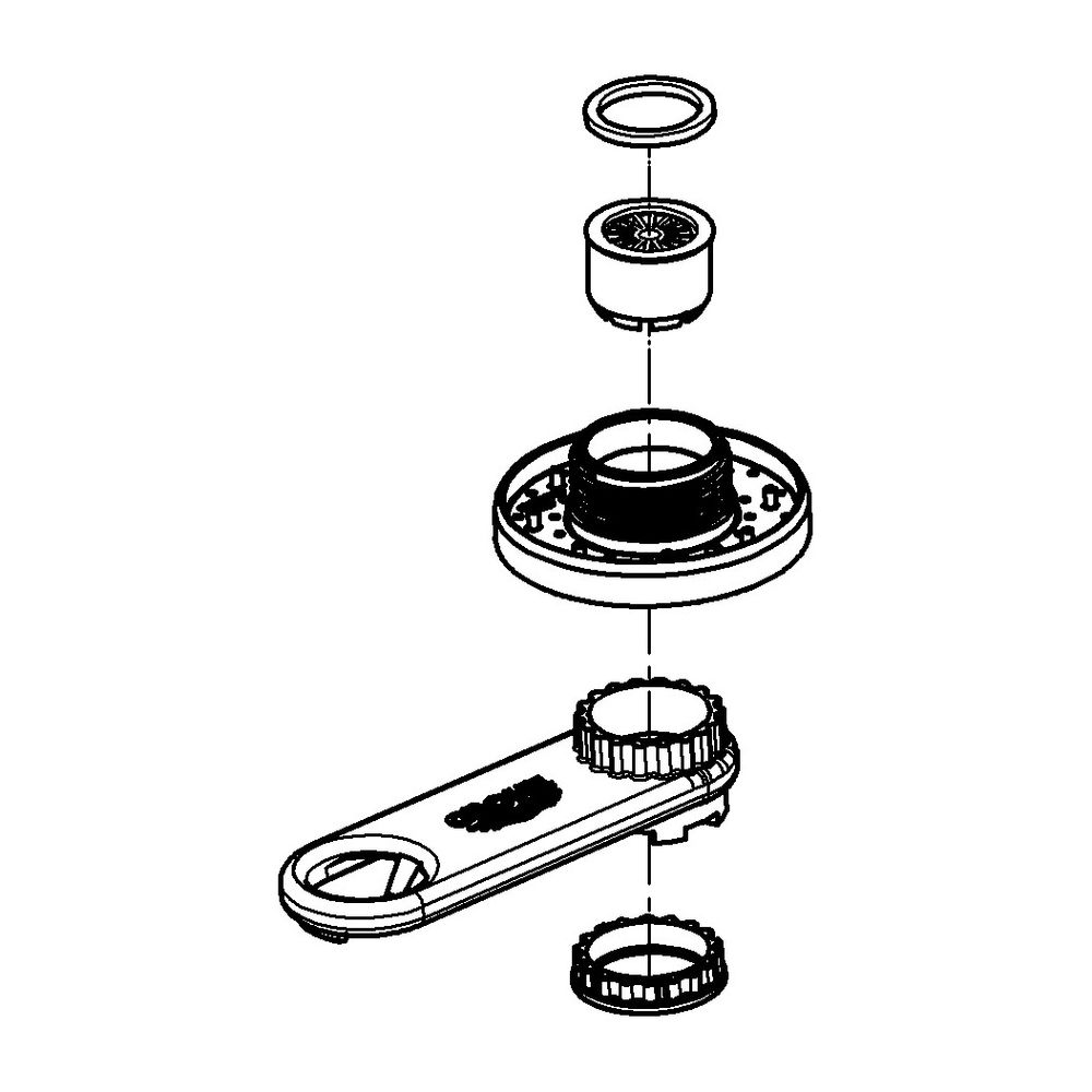 Grohe Strahlregler 46790000 ohne Durchflussbegrenzung, inkl. Demontageschlüssel... GROHE-46790000 4005176916199 (Abb. 2)