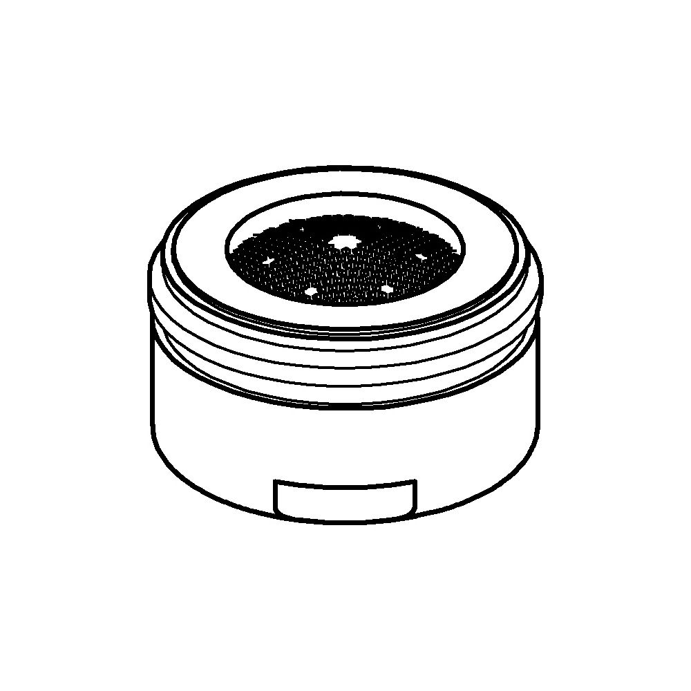 Grohe Strahlregler AquaGuide, verstellbar, M24x1, 5,7l/min, Mattschwarz, 468372430... GROHE-468372430 4067393031079 (Abb. 2)