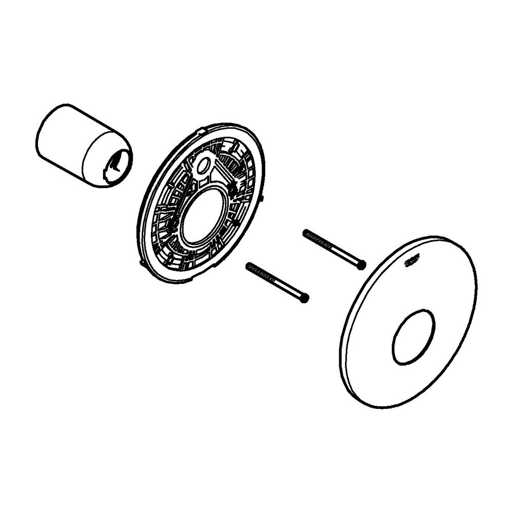 Grohe Rosette Nickel gebürstet, Metall, mit Kappe für Einhand-Brausebatterie Fertigmont... GROHE-46904EN0 4005176637919 (Abb. 2)