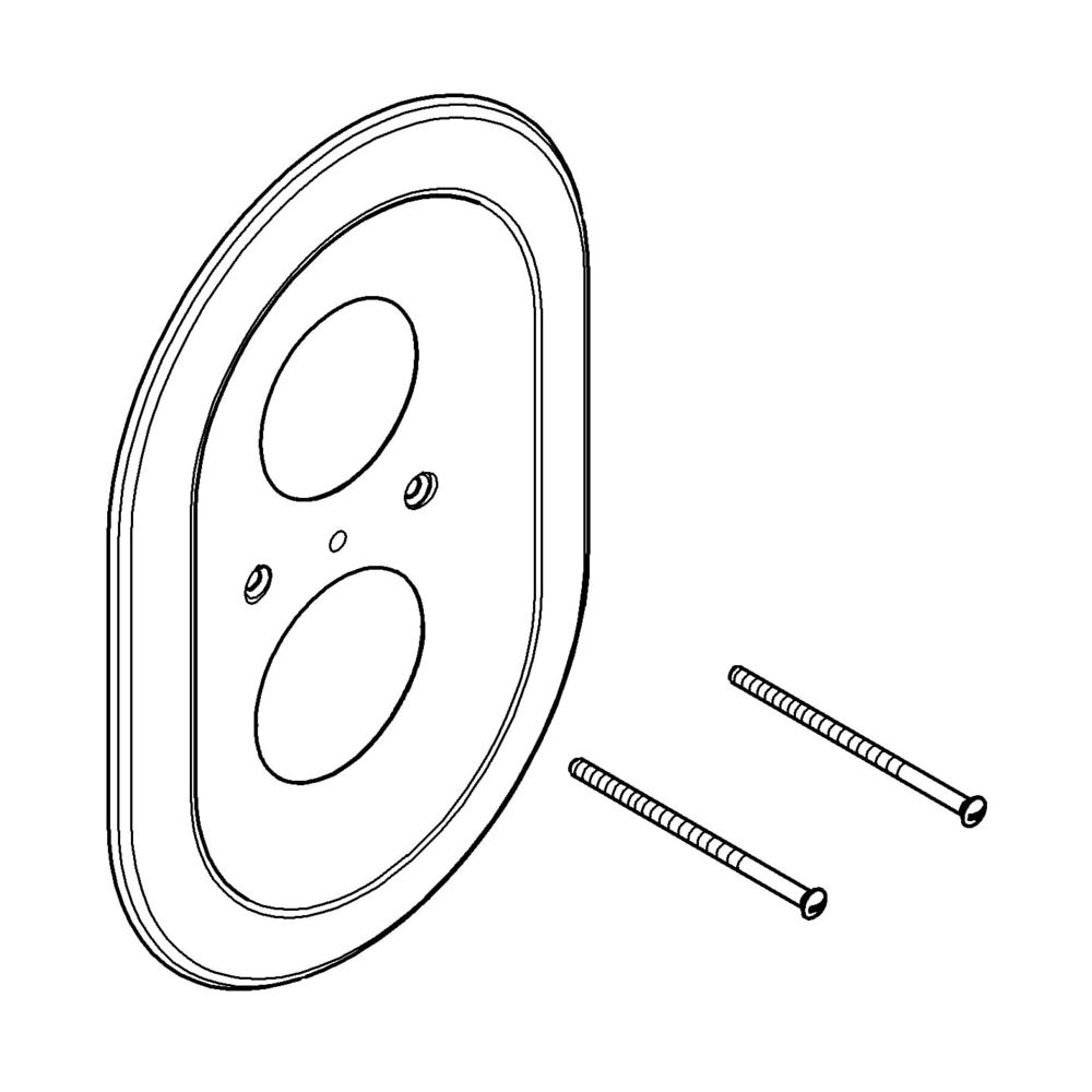 Grohe Rosette, oval, 225x150mm, Manhattan, 47188X00... GROHE-47188X00  (Abb. 2)