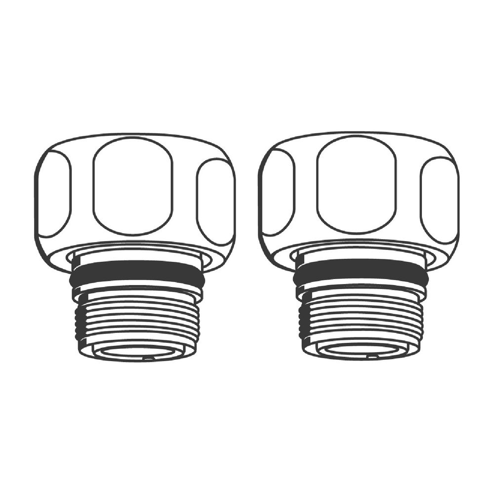 Grohe Rückflussverhinderer 2 Stück, Hard Graphite gebürstet... GROHE-47189AL0 4005176674587 (Abb. 2)