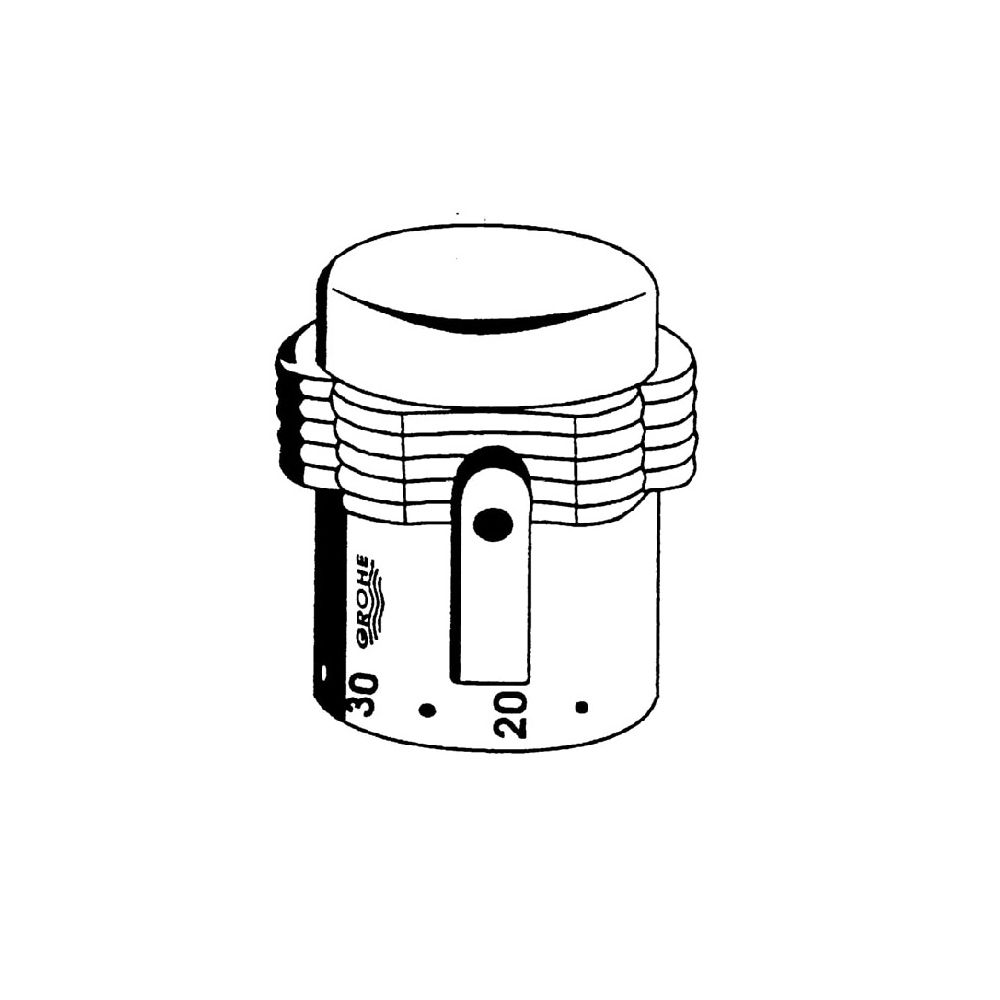 Grohe Temperaturwählgriff Clova, 38 Grad C Sicherheitssperre, Aranja/Gold, 47256AG0... GROHE-47256AG0  (Abb. 2)