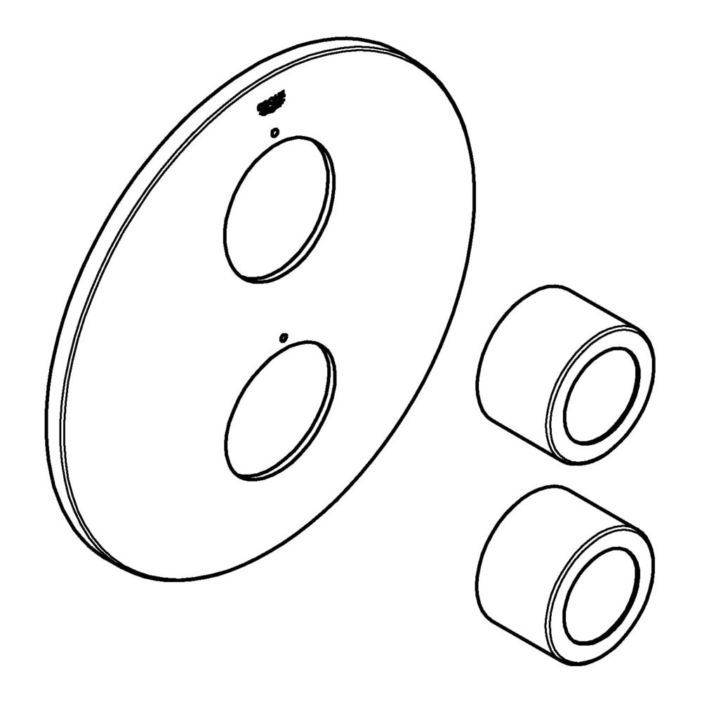Grohe Rosette für Tenso Fertigmontageset Wanne/Brause, Silk Metal, 47633AV0... GROHE-47633AV0  (Abb. 2)