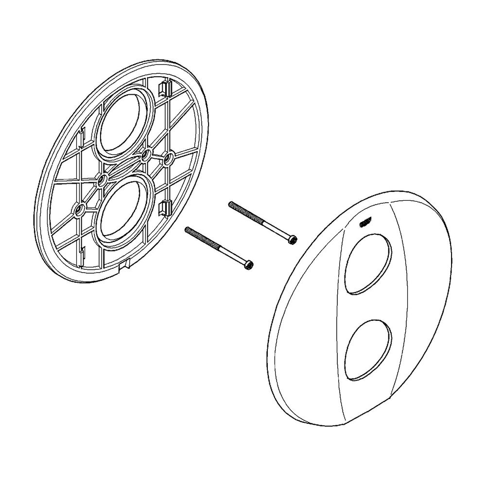 Grohe Rosette für Grohtherm 3000 FMS, Chrom, 47758000... GROHE-47758000 4005176818684 (Abb. 2)