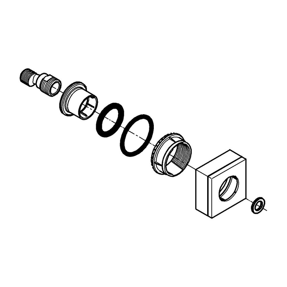 Grohe S-Anschluss, 1/2"x3/4", Verstellbarkeit 7,5mm, Supersteel, 47824DC0... GROHE-47824DC0 4005176619106 (Abb. 2)