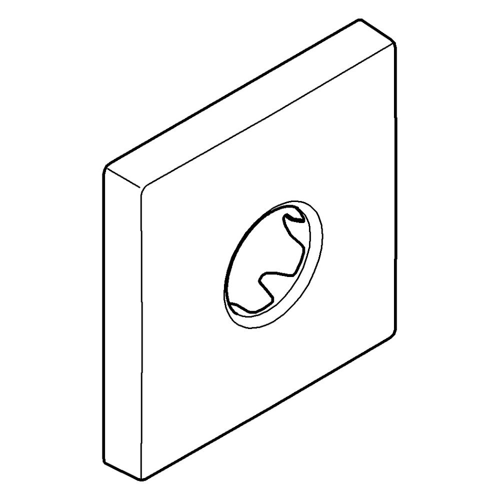 Grohe Rosette für Kopf- und Deckenbrausen, eckig, Metall, 65x65x10mm, Satin Graphite, 4... GROHE-48118MG0 4067393029854 (Abb. 2)