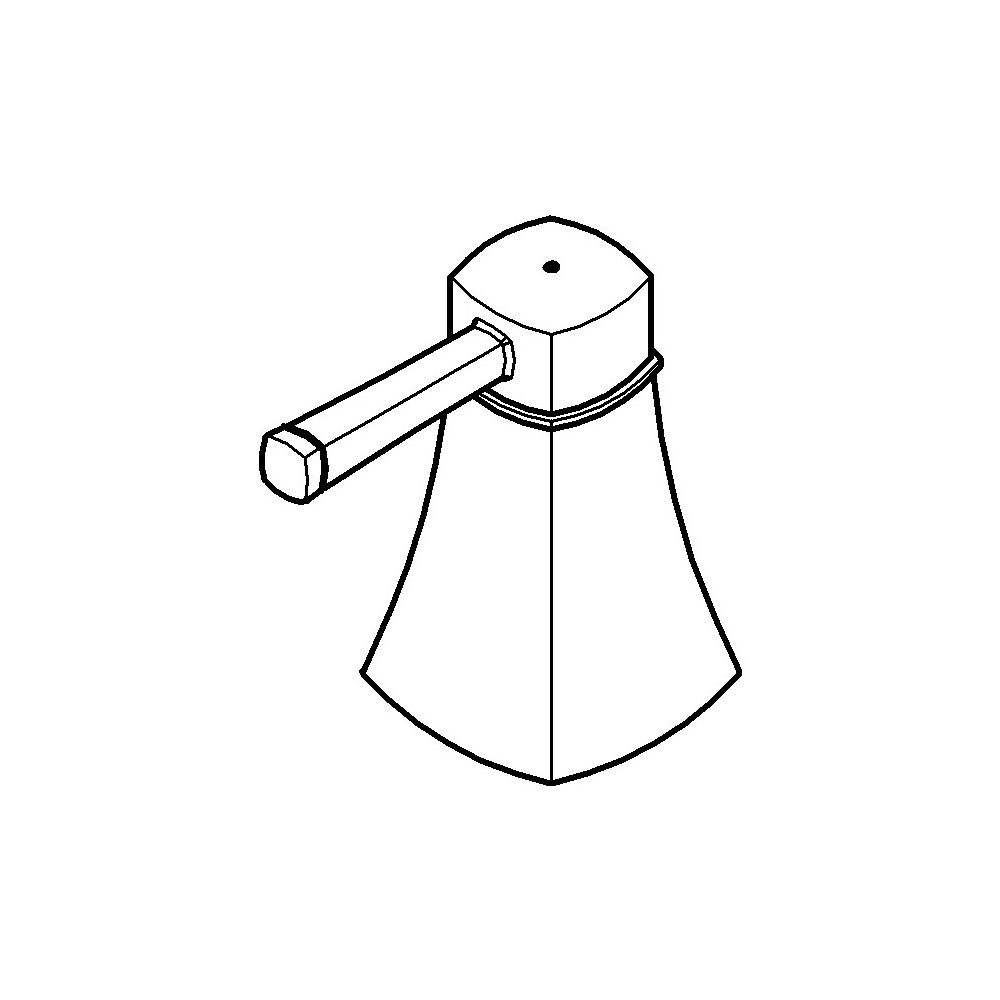 Grohe Griffpaar Grandera, Metall, Markierung Blau/Rot, für Varianten mit Keramik-Oberte... GROHE-48325000 4005176373206 (Abb. 2)