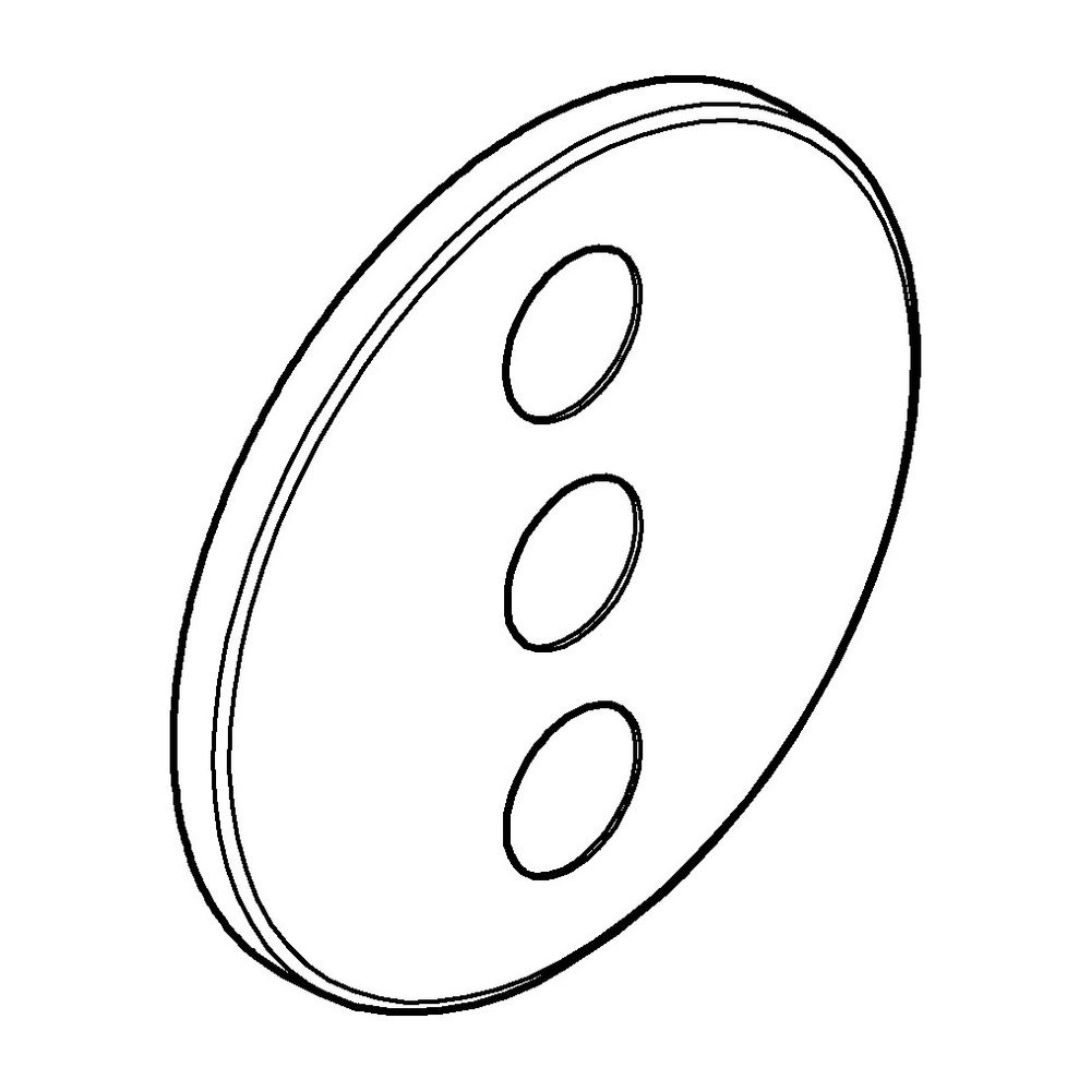 Grohe Rosette rund für SmartControl Nickel gebürstet für 3-fach Unterputzventil Fertigm... GROHE-48366EN0 4005176452741 (Abb. 2)