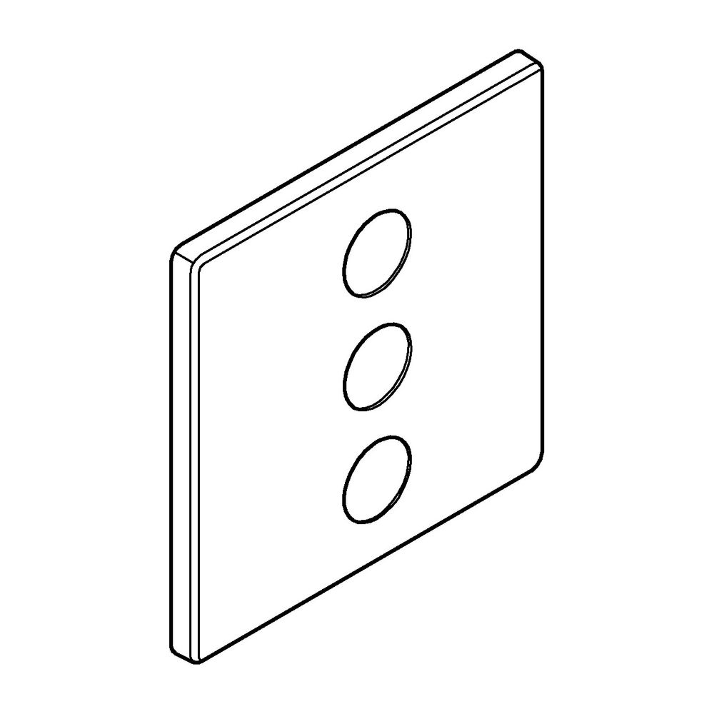 Grohe Rosette eckig für SmartControl, Supersteel für 3-fach Unterputzventil Fertigmonta... GROHE-48368DC0 4005176619182 (Abb. 2)
