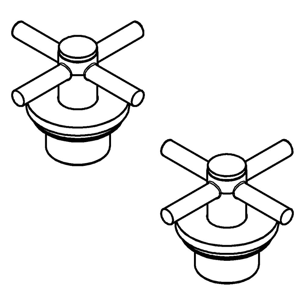 Grohe Kreuzgriff für Atrio, Markierung Blau/Rot, mit Griffbefestigung, Satin Graphite, ... GROHE-48406MG0 4067393028130 (Abb. 2)
