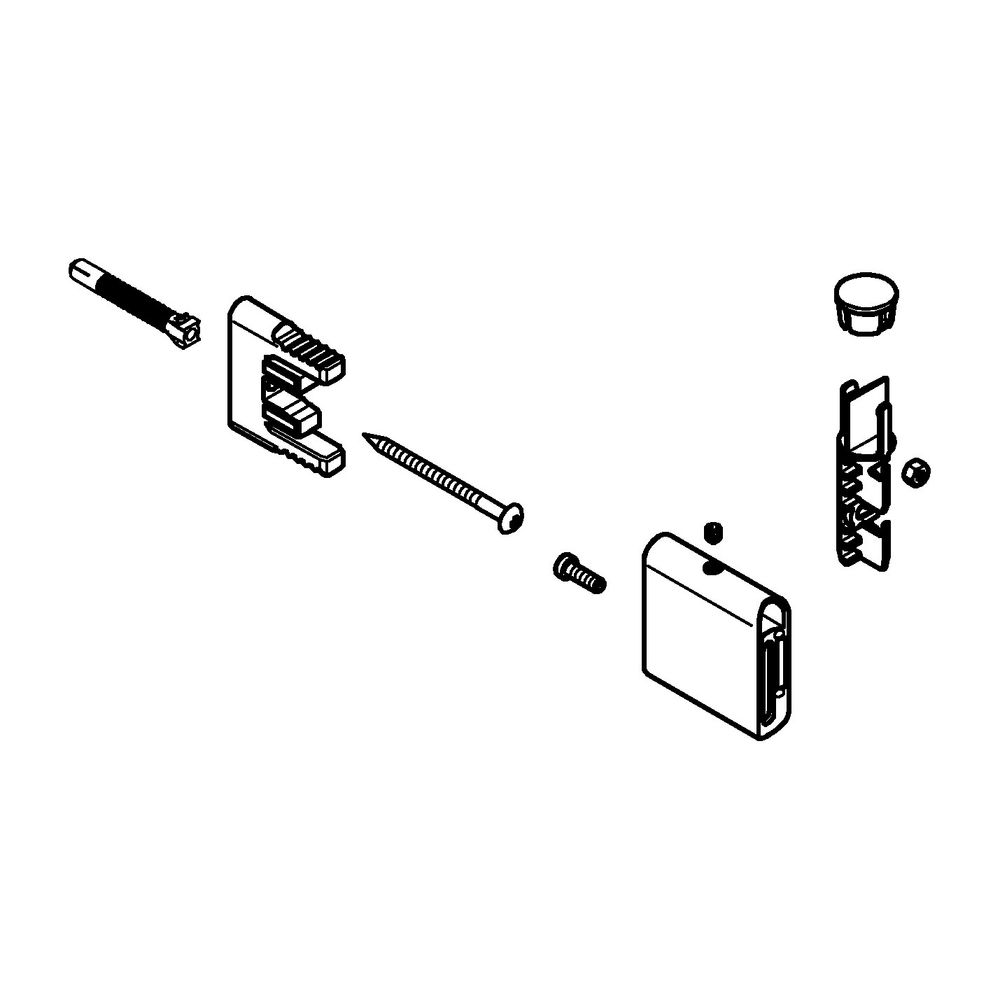 Grohe Brausestangenhalter Chrom für Rainshower SmartActive Brausestangen, Metall, inklu... GROHE-48425000 4005176485770 (Abb. 2)