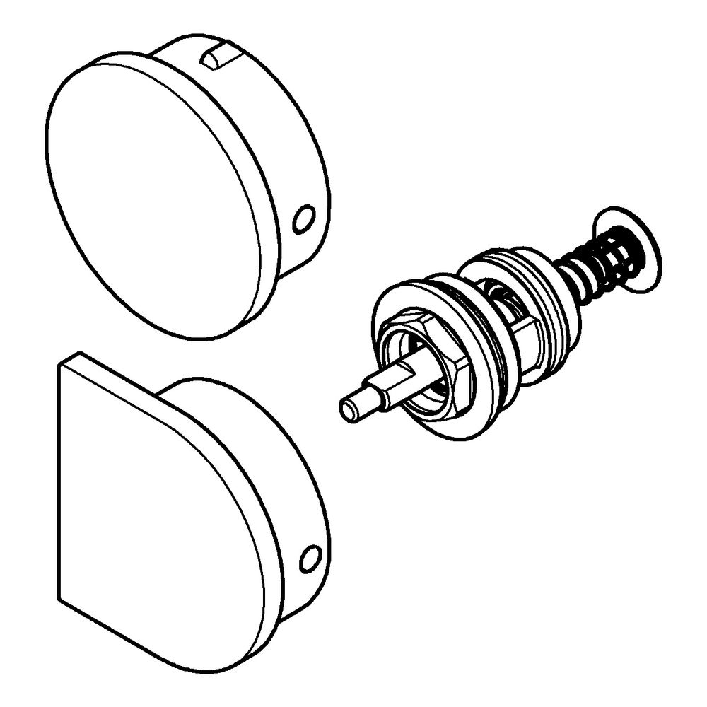 Grohe Umstellung für Einhand-Wannenbatterien Wand- und Bodenmontage, mit Umstellknopf, ... GROHE-48451000 4005176506277 (Abb. 3)