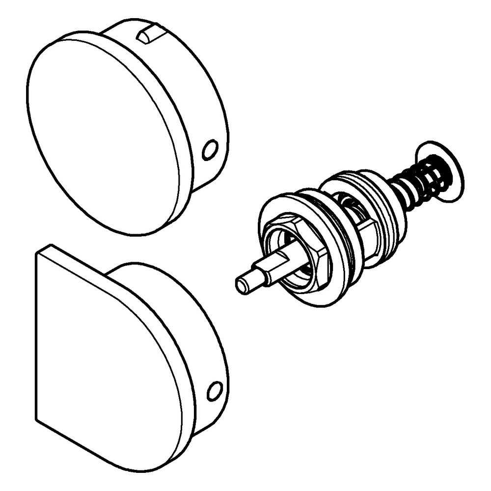 Grohe Umstellung für Einhand-Wannenbatterien Wand/Boden, mit Umstellknopf, Satin Graphi... GROHE-48451MG0 4067393027614 (Abb. 2)