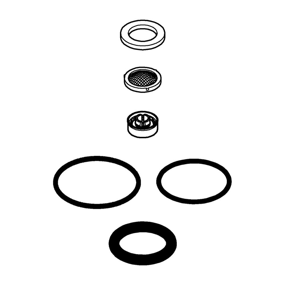 Grohe Ersatzteilset für Kopfbrausen, enthält O-Ringe, Duschflussregler und Filter... GROHE-48469000 4005176519185 (Abb. 2)