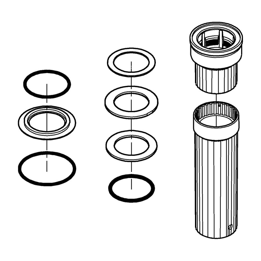 Grohe Befestigungsset Chrom mit Befestigungsmutter M33x1,5mm mit Dichtungen, 48477000... GROHE-48477000 4005176523540 (Abb. 4)