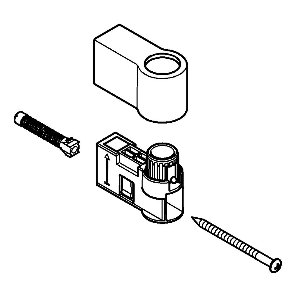 Grohe Brausestangenhalter Mattschwarz für Tempesta Brausestangen, mit Befestigungsset,... GROHE-486082430 4067393029663 (Abb. 2)