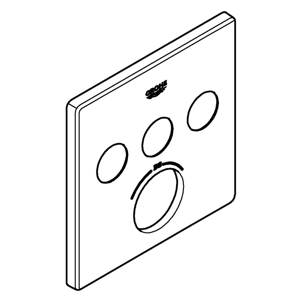 Grohe Rosette eckig für SmartControl Unterputz-Thermostat, für 3 Absperrventile, Phanto... GROHE-49042KF0 4067393030843 (Abb. 2)